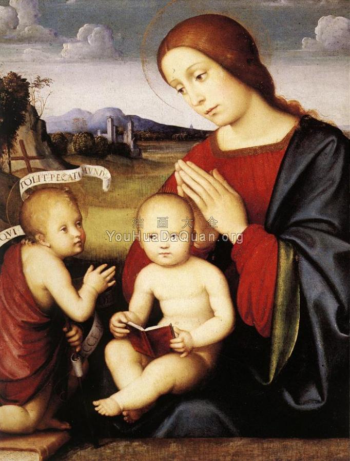 Madonna and Child with the Infant St John the Baptist - 弗朗切斯科·弗朗西亚
